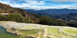 Unusual rock formations are the attraction at Hierve el Agua.