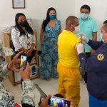 One of five inmates vaccinated in Cozumel.