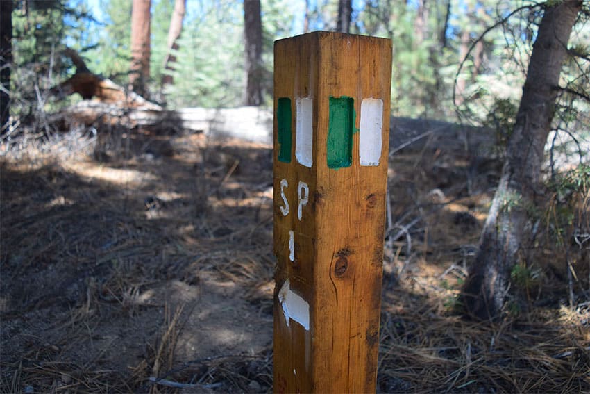 A trail marker on one of Baja California's 12 certified trails.