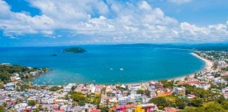 The bay at Rincón de Guayabitos, a popular destination in Nayarit.