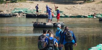 rafts on suchiate river