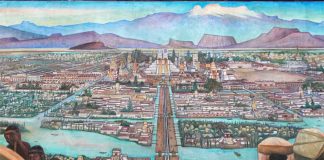 The ancient city of Tenochtitlán.