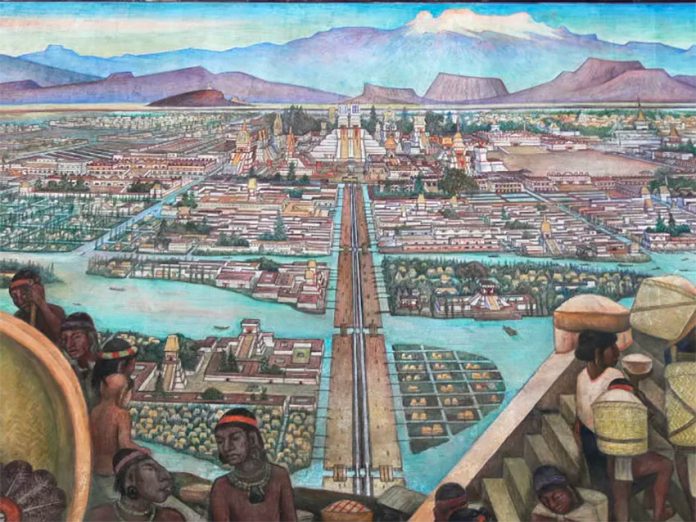 The ancient city of Tenochtitlán.