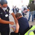 A vaccination center in Hidalgo.