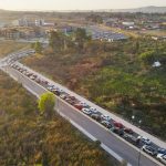 Seniors began lining up at 10:00 a.m. in Tonalá