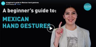 The CGTN video offers a clear demonstration of gestures used in Mexico.