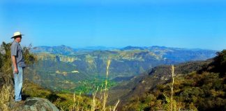 Salvador Mayorga takes in the view from Rancho el Mexicano.