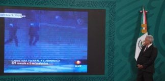 AMLO dedicated some of his morning press conference to showing old news footage of a 2005 televised arrest that turned out to be restaged by police for the Televisa news network.