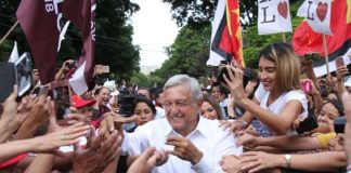 AMLO just before the 2018 election. Over a year later, he hadn't lost his touch with voters, according to a recently declassified US diplomatic document from 2019.