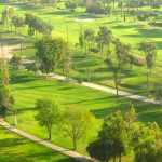Aerial view of the Tijuana Country Club's golf course.