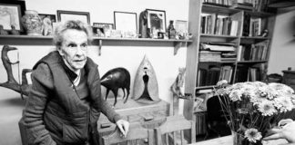 British surrealist artist Leonora Carrington in her Mexico City home in 2010.