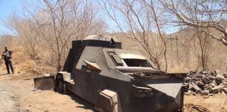 Armored cartel tank weighing more than 10 tonnes was found by Michoacán authorities Tuesday