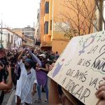 Women protesting gender violence in Cuernavaca, Morelos.