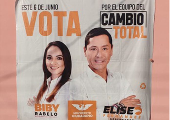 Eliseo Fernández's campaign for governor billboard. The buzzword in all Campeche's political campaigns this year is 