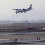 An Aeromar flight on final approach at Mexico City airport.