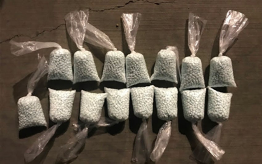 Fentanyl pills seized in the US, product of Mexico.