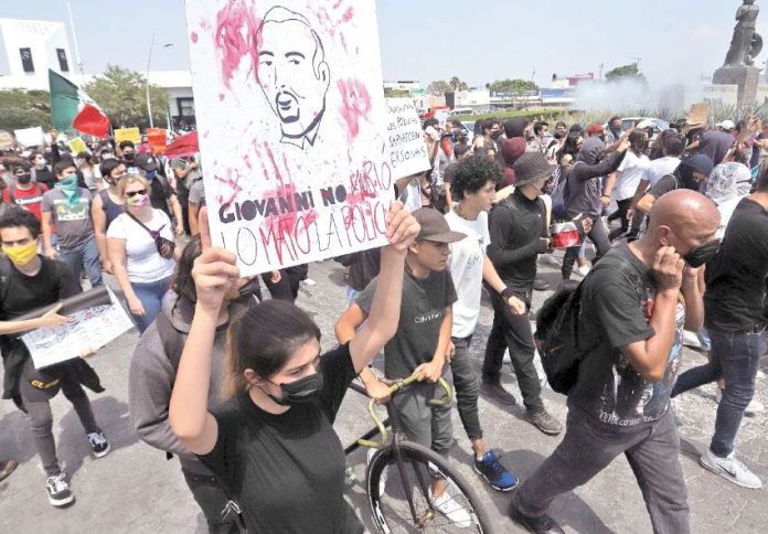 The killing of Giovanni López by police for not wearing a face mask, which sparked protests