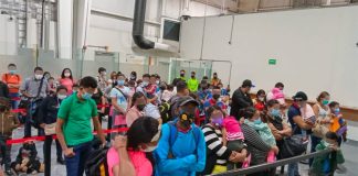 Migrants who were detained recently in Monterrey, Nuevo León.