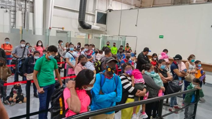 Migrants who were detained recently in Monterrey, Nuevo León.