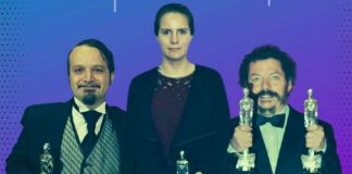 Cortés, Couttolenc and Baksht with their Oscars.