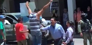 The governor's shove.