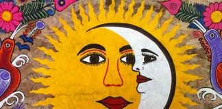 Amate paper painting by unknown artist