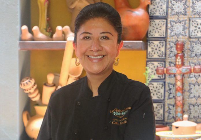 Chef Celia Florián is the owner of the restaurant Las Quince Letras in Oaxaca city.
