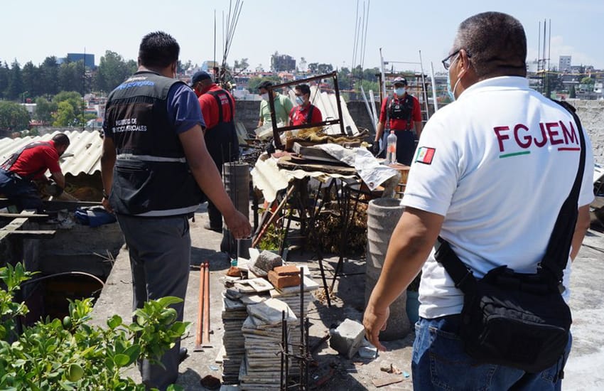 México state state Attorney General's Office officials search home of Andres N. for evidence.