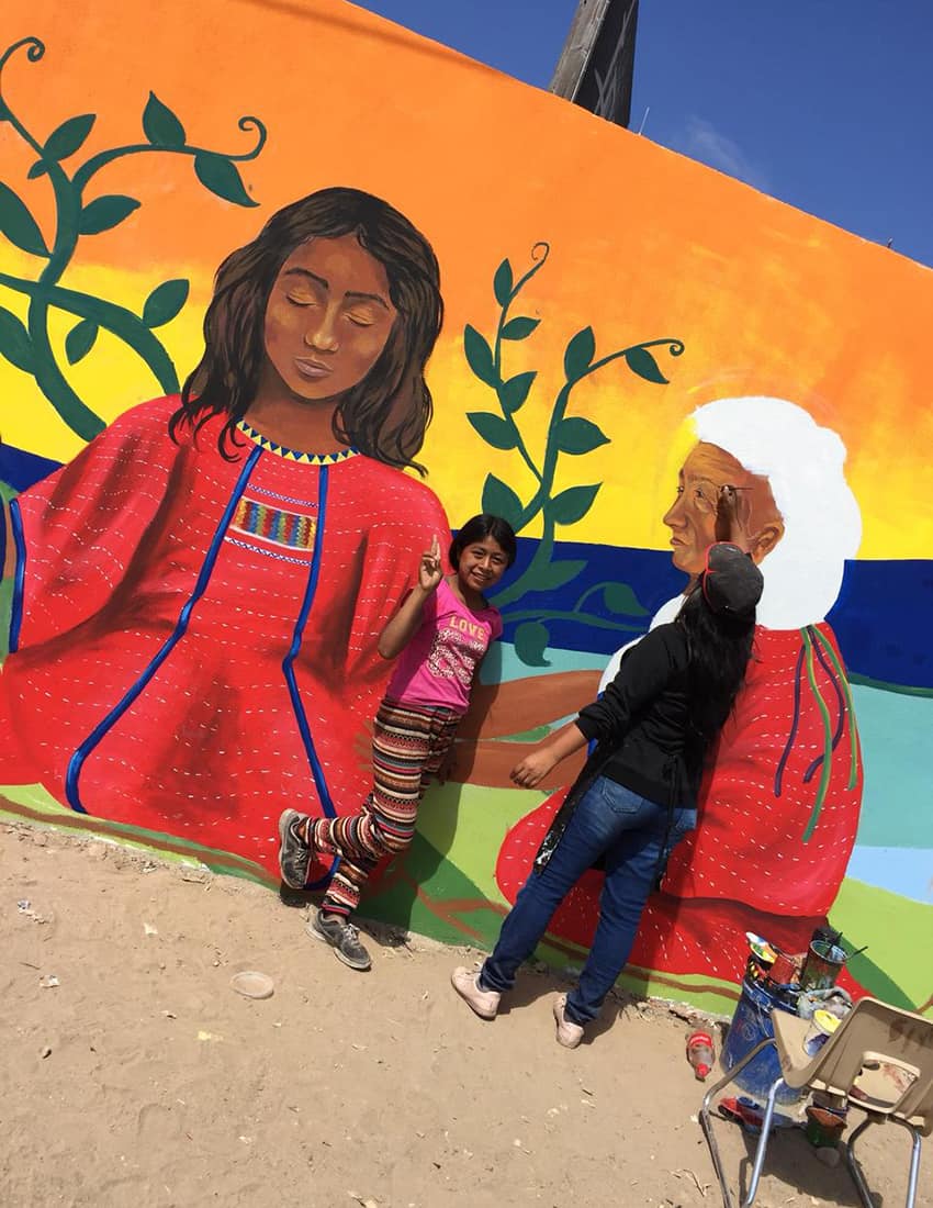 Julia Celeste mural in San Quintin, Baja California