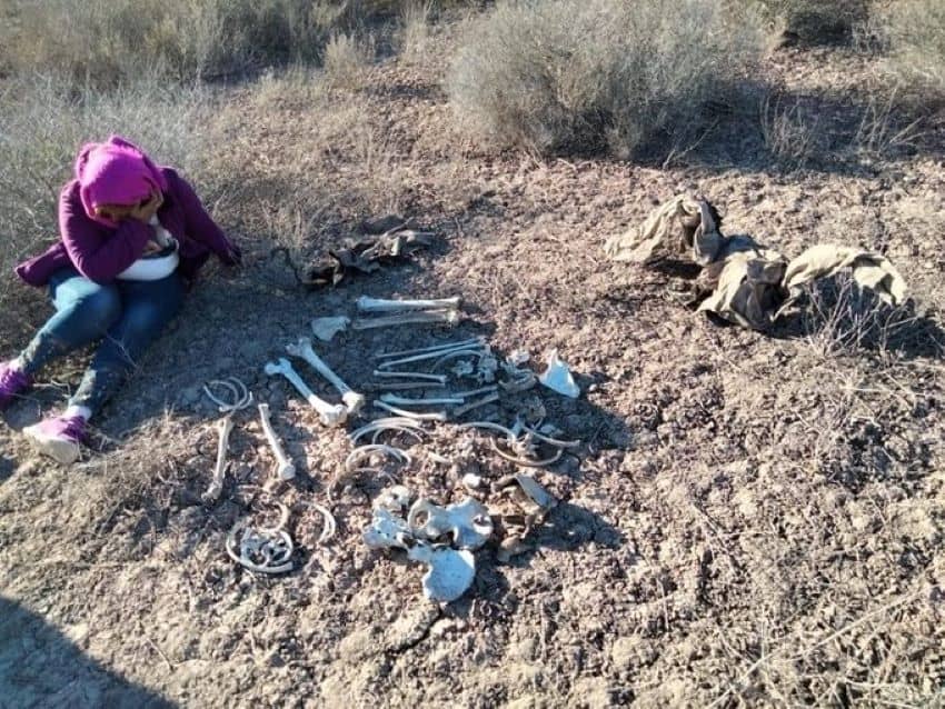 Member of Madres Buscadoras de Sonora with discovered remains