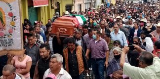 Funeral for José Melquiades, the former mayor of La Perla, Veracruz