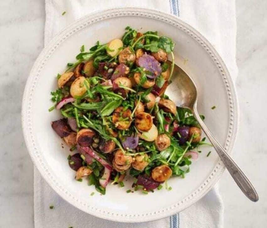 potato salad with arugula