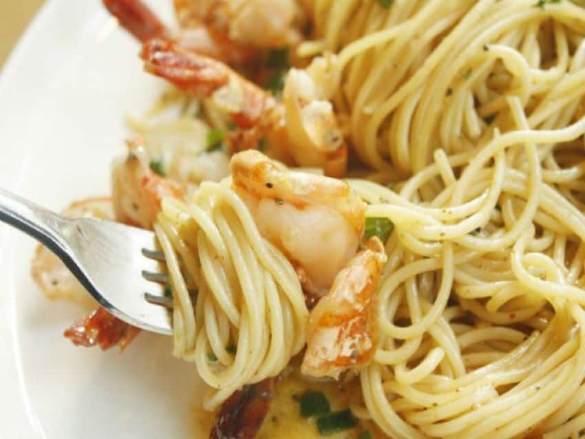 Chipotle can add a nice kick to dishes you wouldn't expect, like this shrimp pasta.