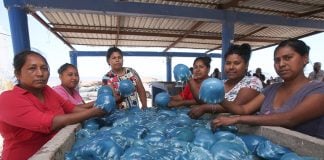 Yaqui fisherwomen in Guaymas, Sonora