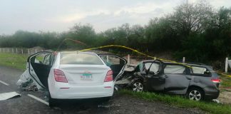 Scene of the accident in San Luis Potosí.