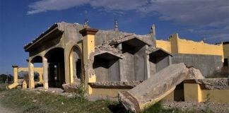 One of the homes destroyed in Allende in 2011.