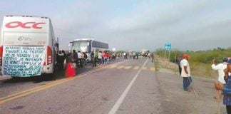 Residents protested against the process with a highway roadblock on Sunday.