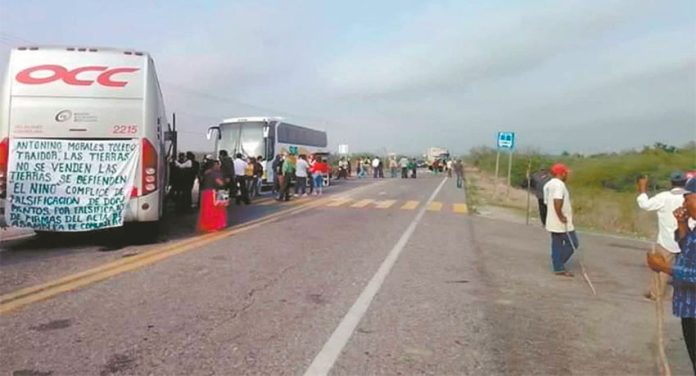 Residents protested against the process with a highway roadblock on Sunday.