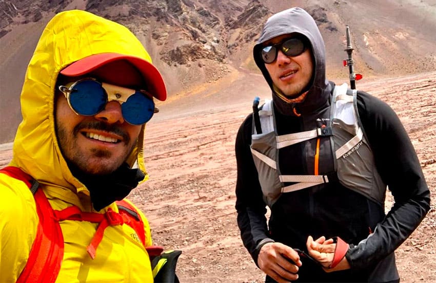 Alpinists Álvarez, left, and Jaime.