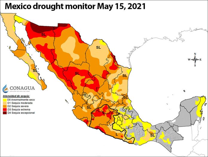 mexico drought map