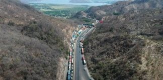 Heavy truck traffic is causing problems in Manzanillo.