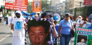 Mothers march in Mexico City Monday.