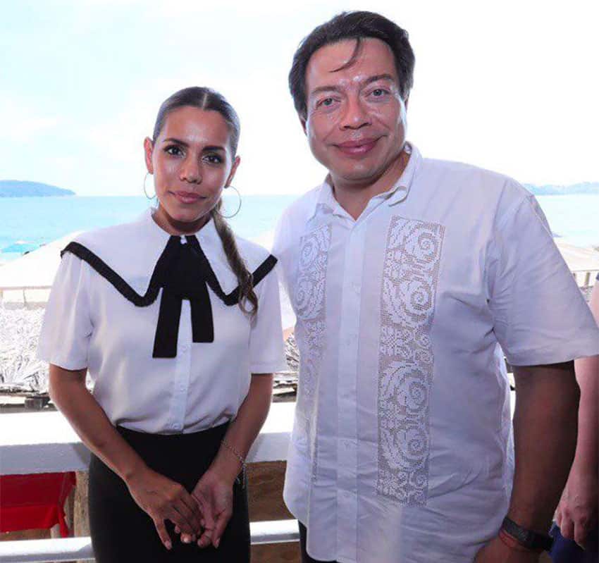 Evelyn Salgado and Morena party director Mario Delgado