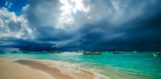 Stormy weather near Playa del Carmen