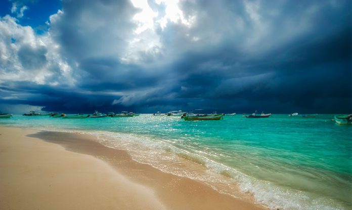 Stormy weather near Playa del Carmen