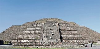 The Teotihuacán archaeological site.
