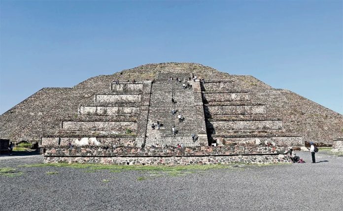 The Teotihuacán archaeological site.