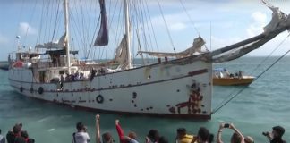 Zapatistas begin their trans-Atlantic voyage.