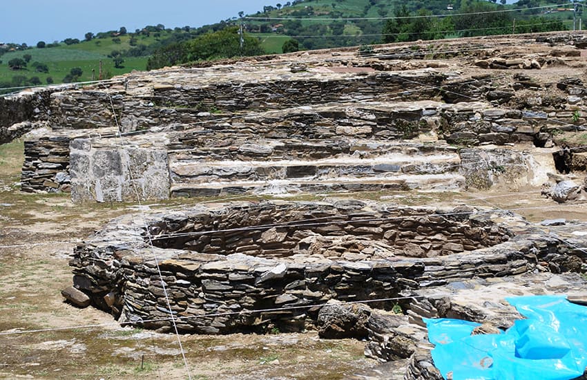 View of the archeological site of Ixcateopan