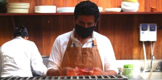 Chef Alam Méndez at Pasillo de Humo, Mexico City
